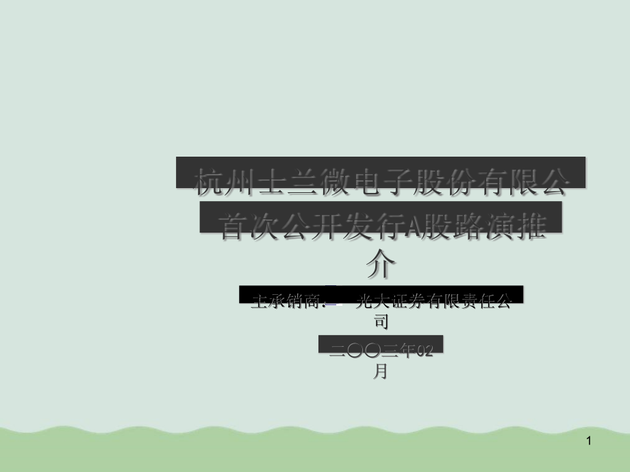 某公司首次公开发行A股路演推介课件_第1页