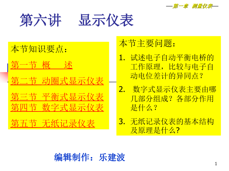 测量仪表—2动圈表的工作原理课件_第1页