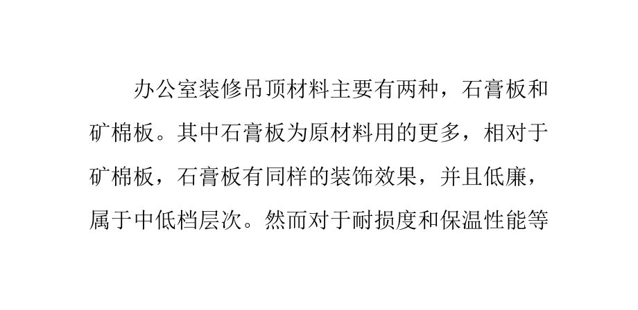 办公室装修时所使用的吊顶材料有哪些_第1页