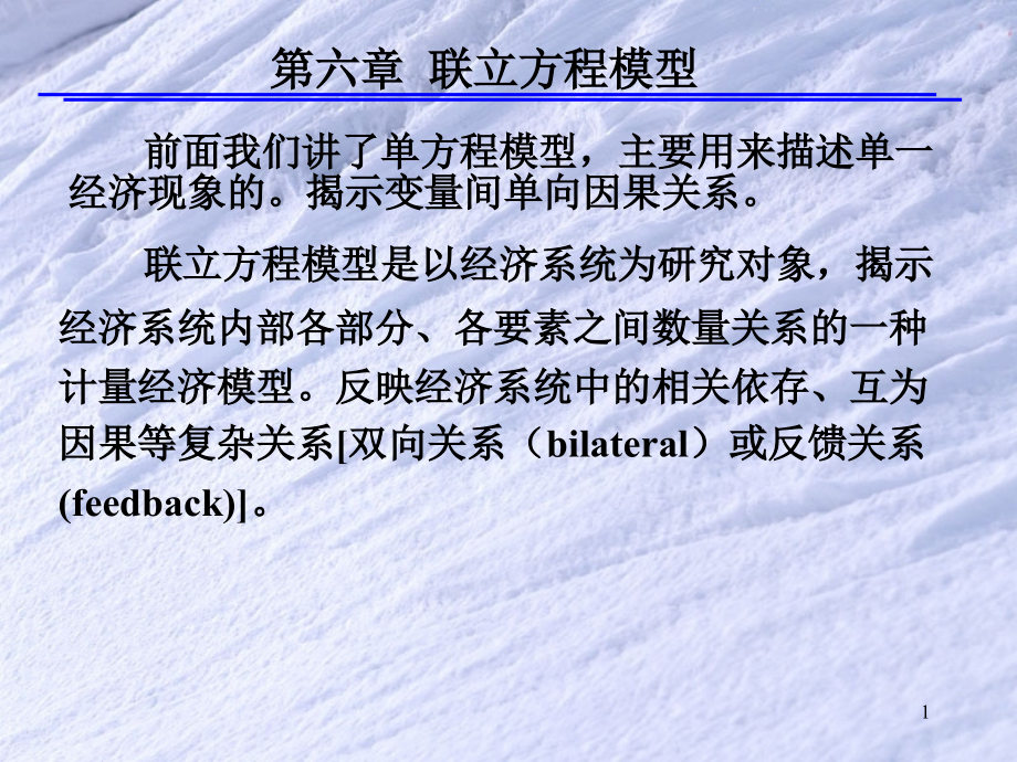 计量经济学联立方程模型理论与方法课件_第1页