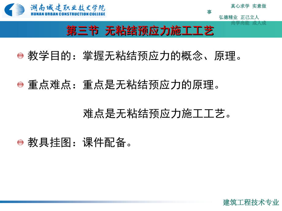 预应力混凝土工程无粘结预应力施工工艺教学ppt课件_第1页