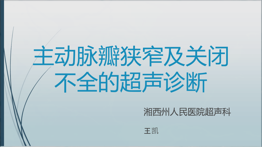 主动脉瓣狭窄及关闭不全的超声诊断课件_第1页