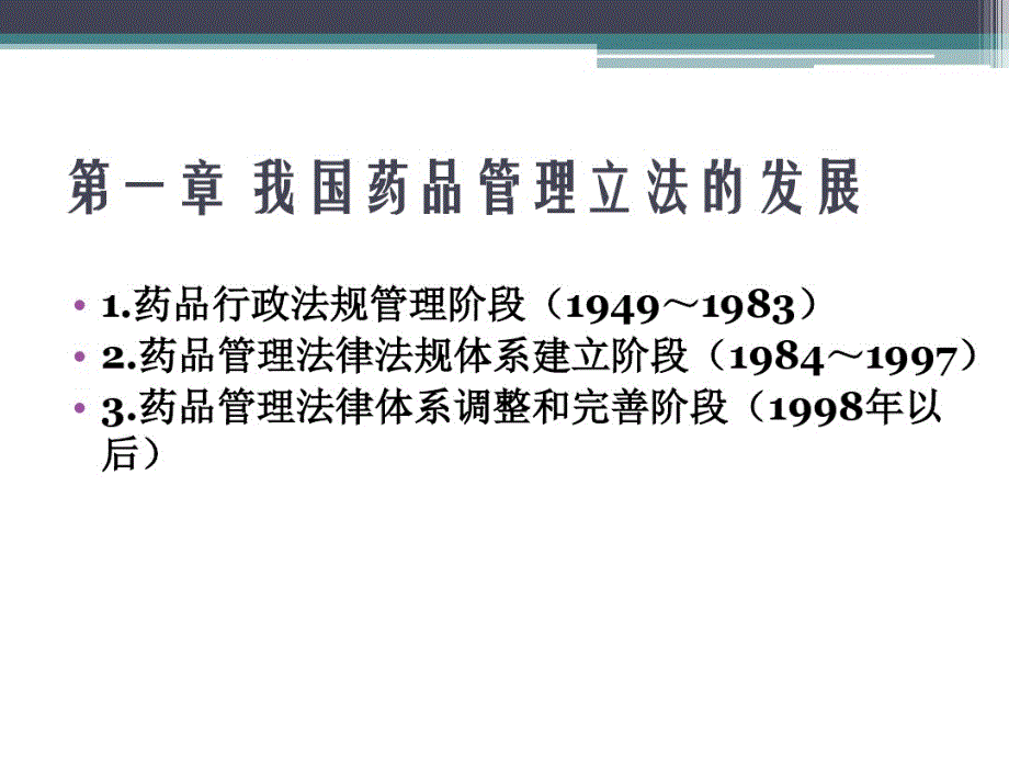 药品管理法律法规教学课件_第1页