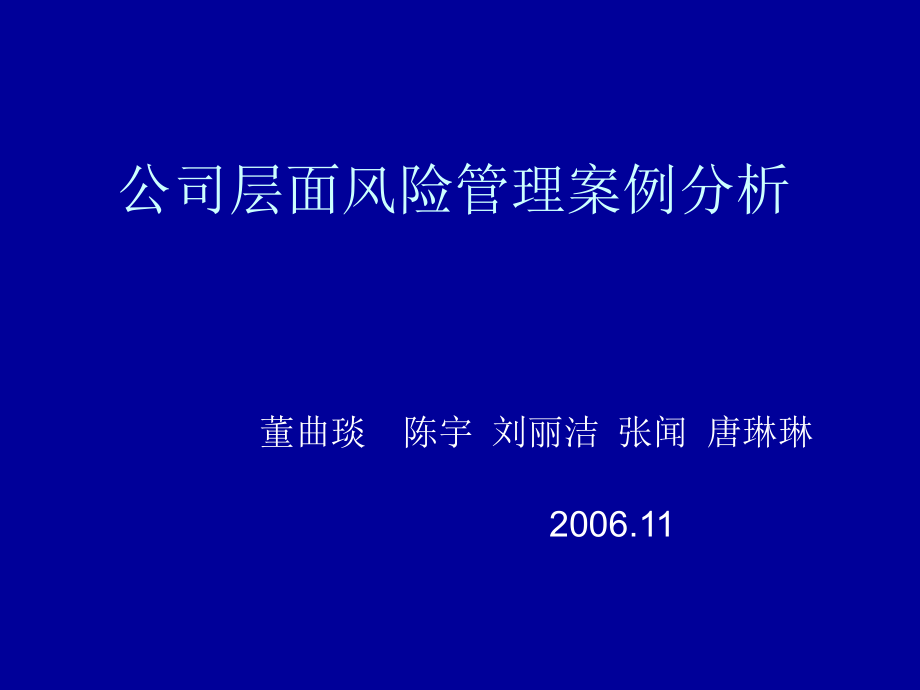 公司层面风险管理案例分析_第1页