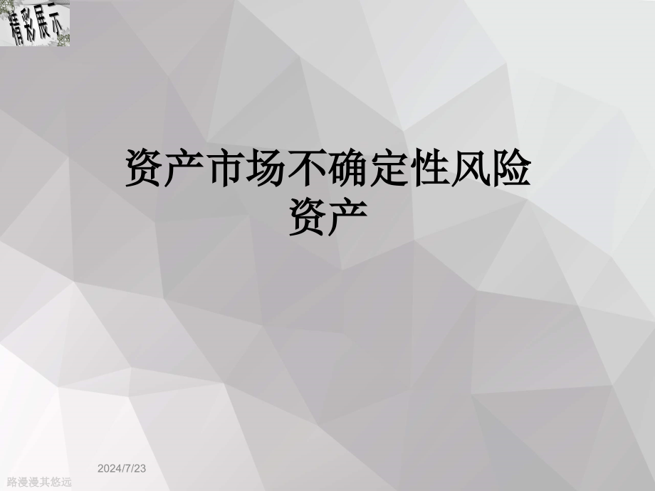 资产市场不确定性风险资产课件_第1页