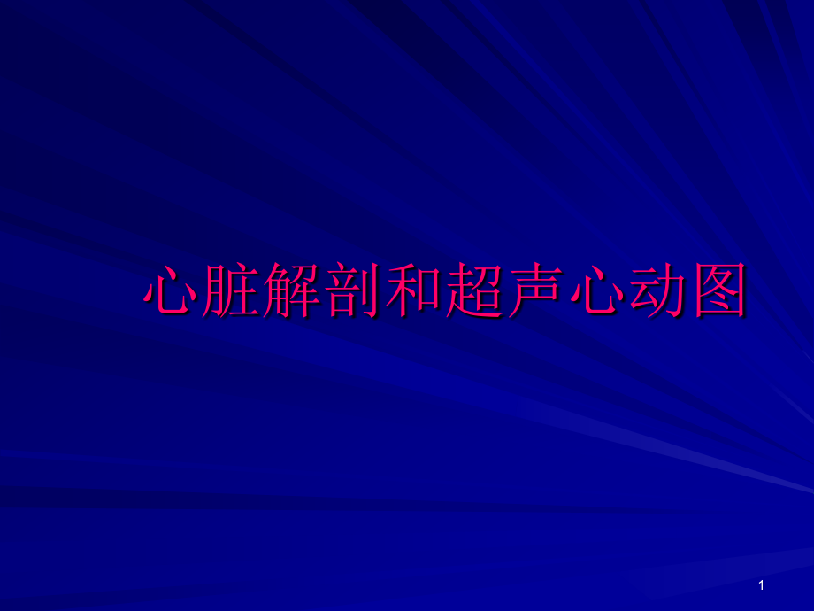 超全心脏解剖与超声心动图课件_第1页