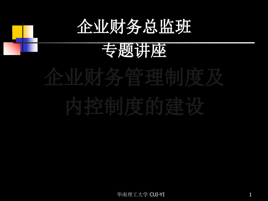 财务总监内控制度讲座-课件_第1页