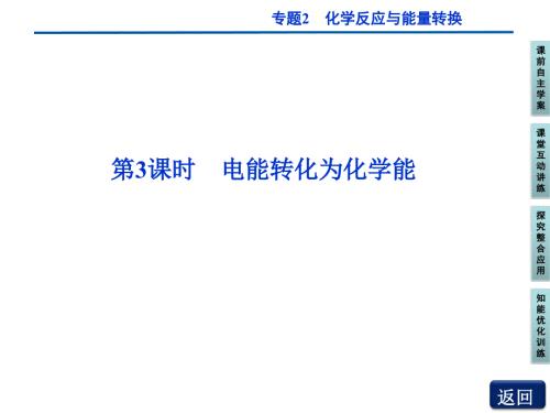 蘇教化學(xué)必修江蘇專用專題單元課時(shí)電能轉(zhuǎn)化為化學(xué)能課件