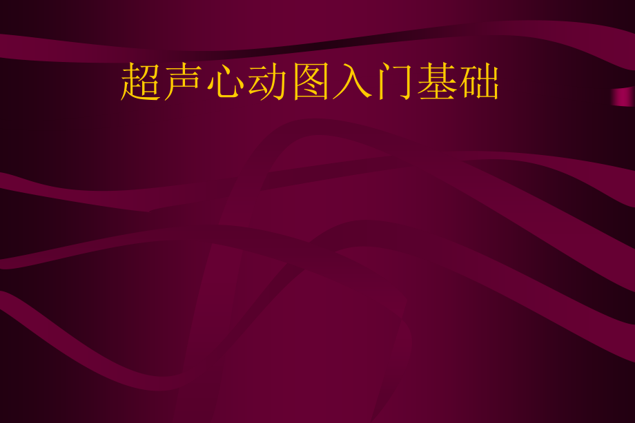 超声心动图入门基础第二部分课件_第1页