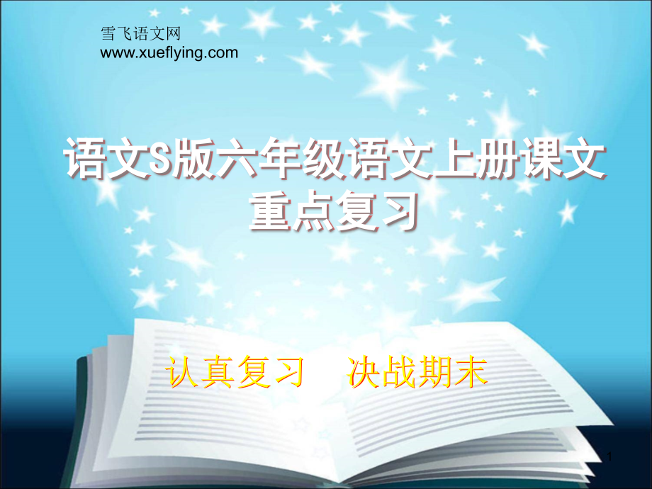 语文S版六年级语文上册课文重点复习课件_第1页