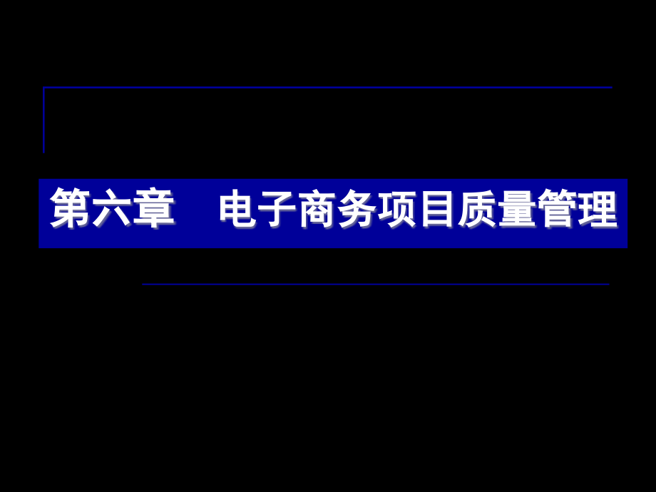 电子商务项目质量管理课件_第1页