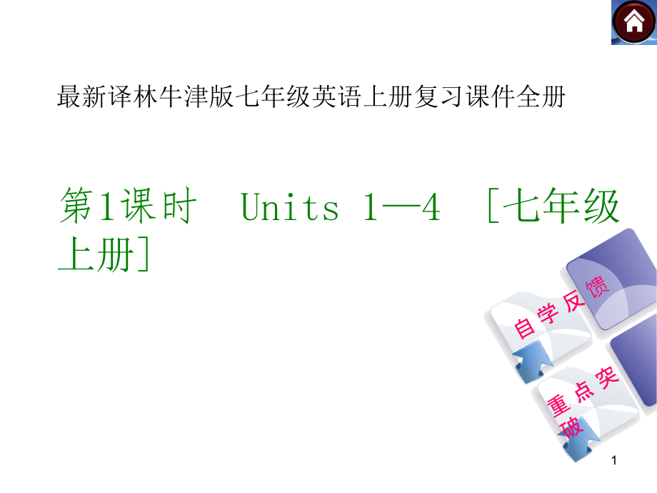 译林牛津版七年级英语上册复习ppt课件全册_第1页