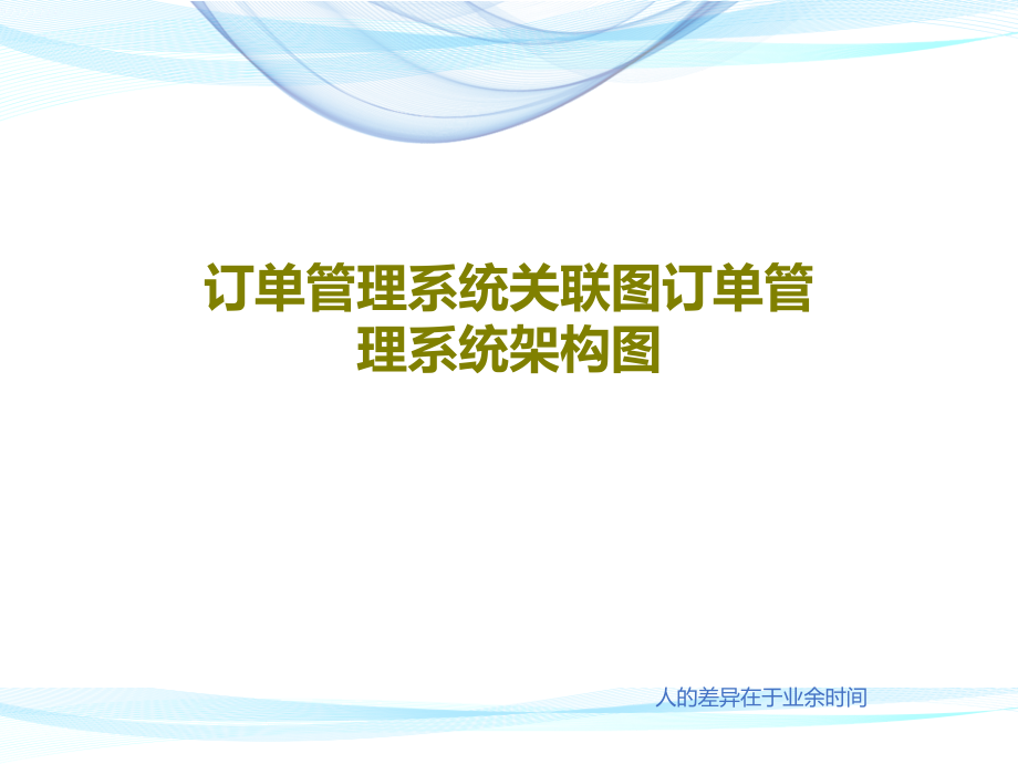 订单管理系统关联图订单管理系统架构图课件_第1页