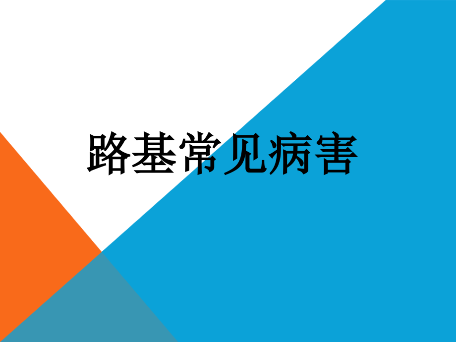 路基常见病害剖析课件_第1页