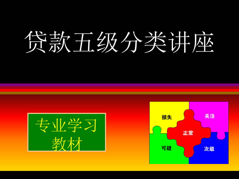 银行贷款五级分类培训讲座课件_第1页