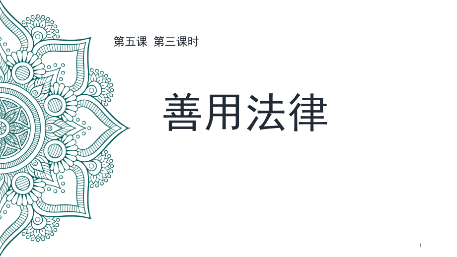 部编人教版八上政治253善用法律教学课件_第1页