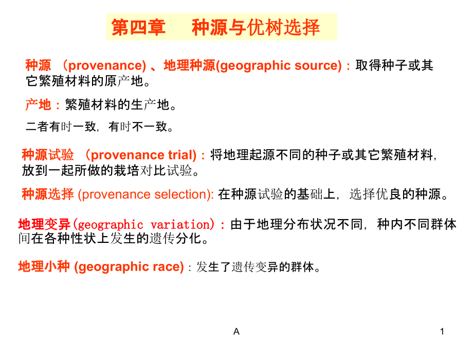 种源与优树选择ppt课件_第1页