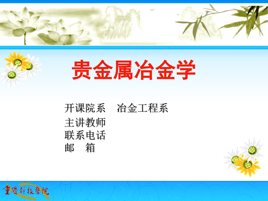 贵金属冶金学课件12难浸金矿石的处理资料_第1页