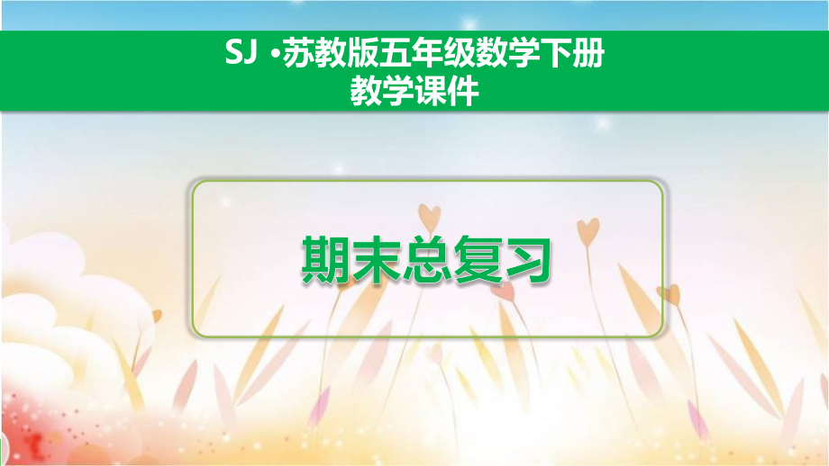 苏教版五年级下册数学期末总复习ppt课件_第1页