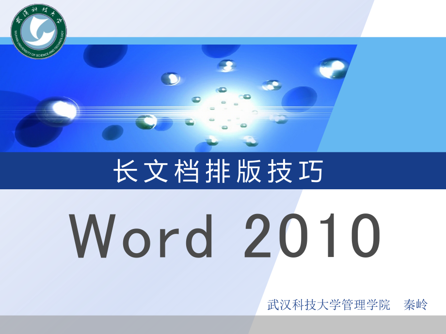 Word 2010 长文档排版教程_第1页