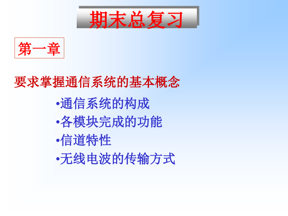 通信电子电路期末总复习课件_第1页