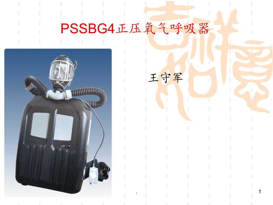 德国PSSBG4正压氧气呼吸器培训课件_第1页