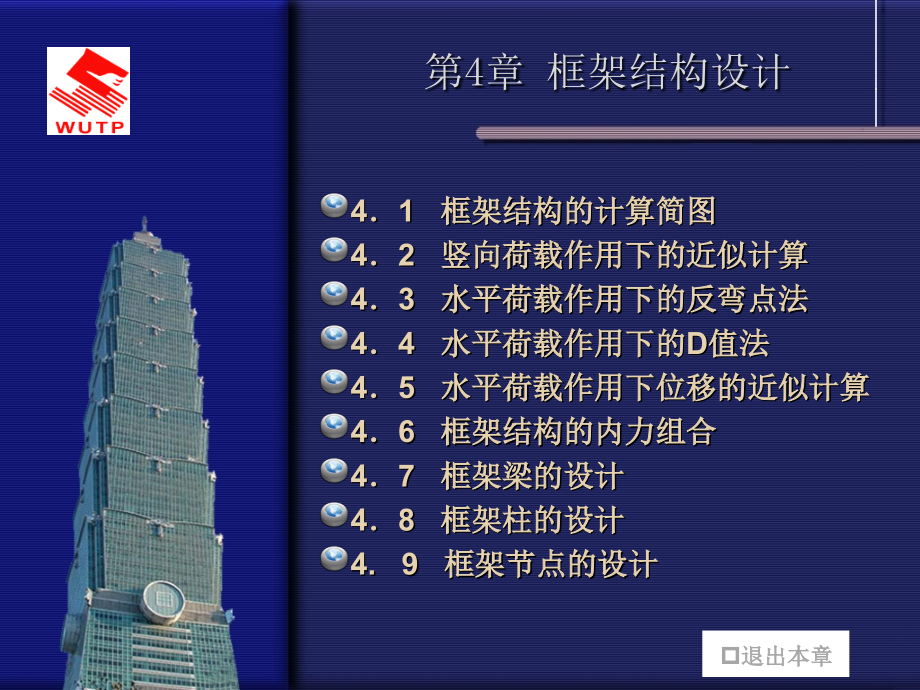 高层建筑结构4框架结构设计_第1页