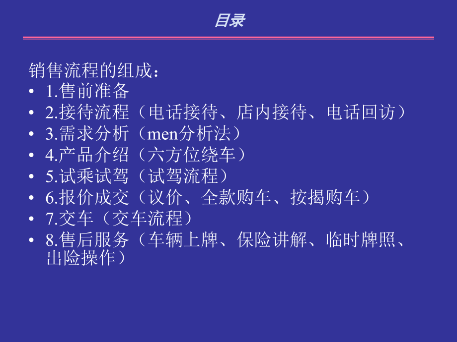 汽车营销汽车销售流程培训资料课件_第1页