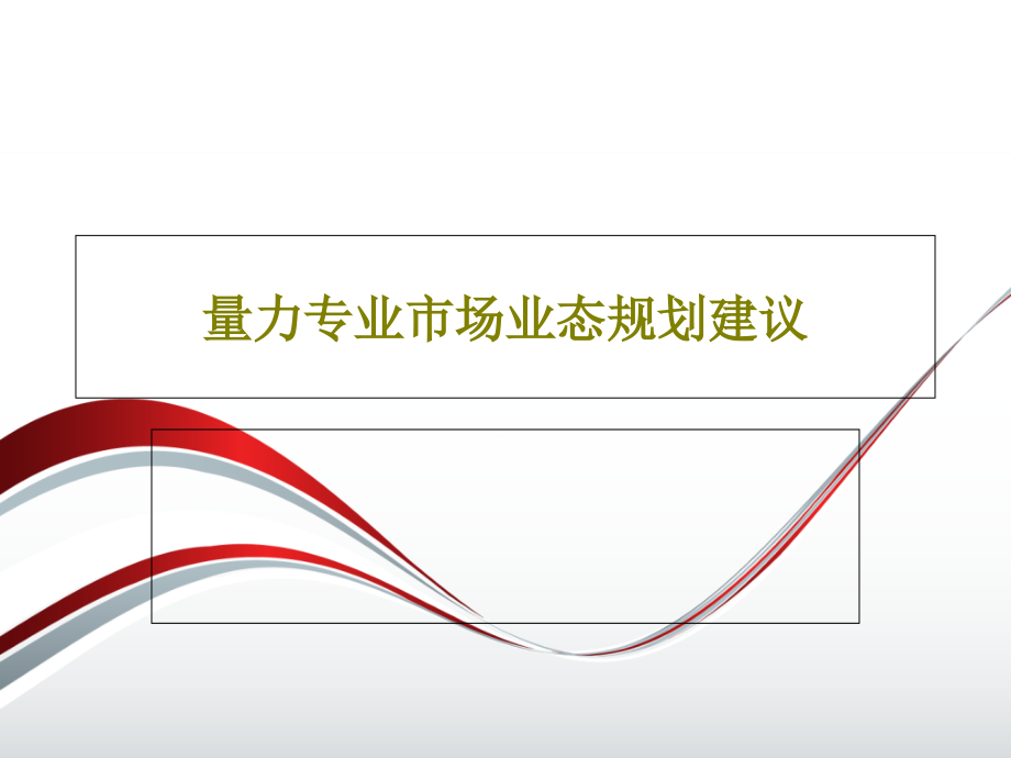 量力专业市场业态规划建议课件_第1页