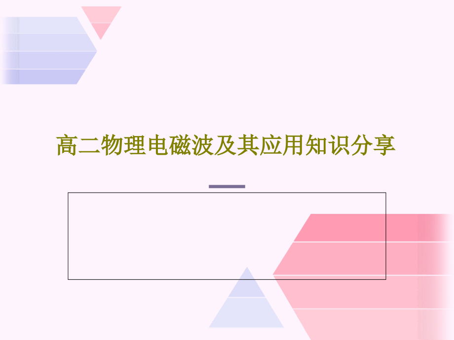 高二物理电磁波及其应用知识分享教学课件_第1页