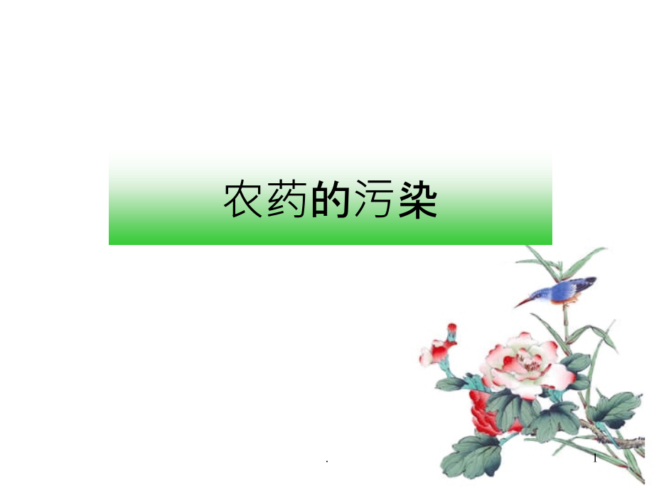 农药污染与防治课件_第1页