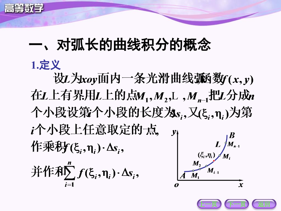 高等数学曲线积分与曲面积分教学课件_第1页