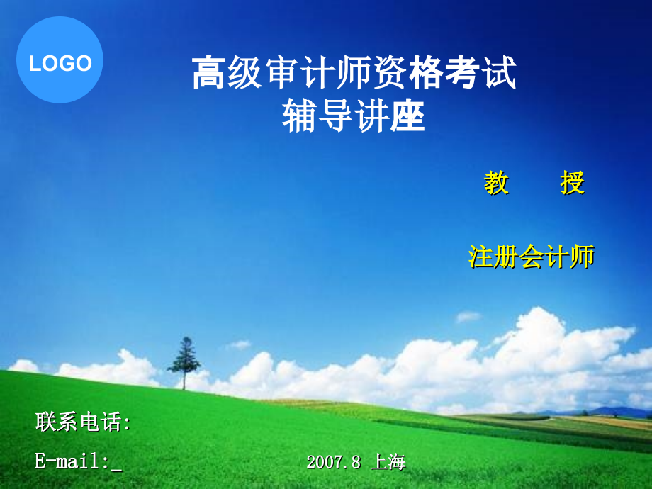 高级审计师资格考试辅导讲座课件_第1页