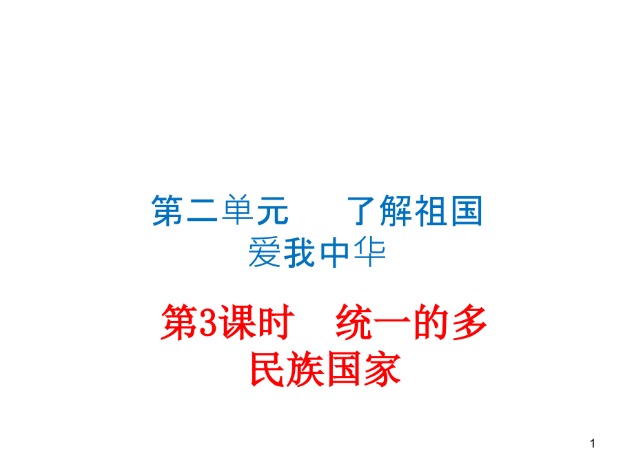 人教版九年级政治同步检测课件第3课第3框-统一的多民族国家_第1页