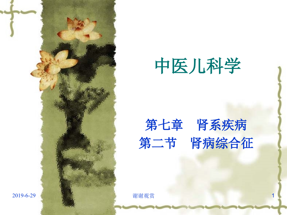 中医儿科学——肾系疾病课件_第1页