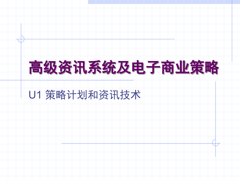 高级资讯系统及电子商业策略课件_第1页