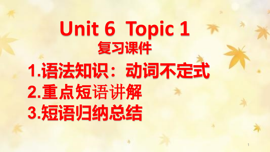 仁爱版英语八年级下册-Unit6-Topic1-第六单元1话题复习课件_第1页