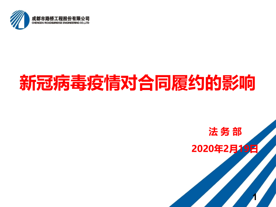 新冠病毒疫情对合同履约的影响课件_第1页