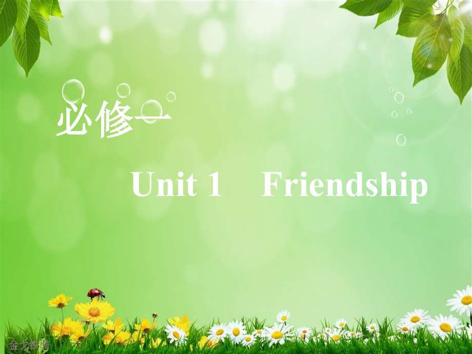 人教版高考英语一轮复习必修一课件：Unit-1--Friendship_第1页