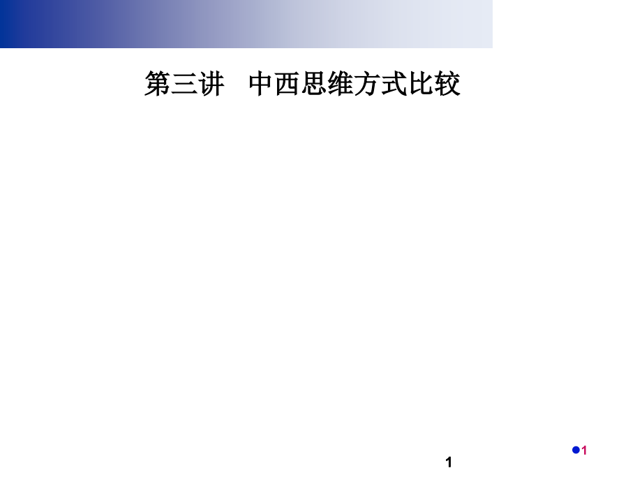 中西思维方式比较课件_第1页