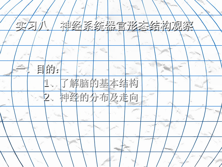 实习八-神经系统器官形态结构观察_第1页