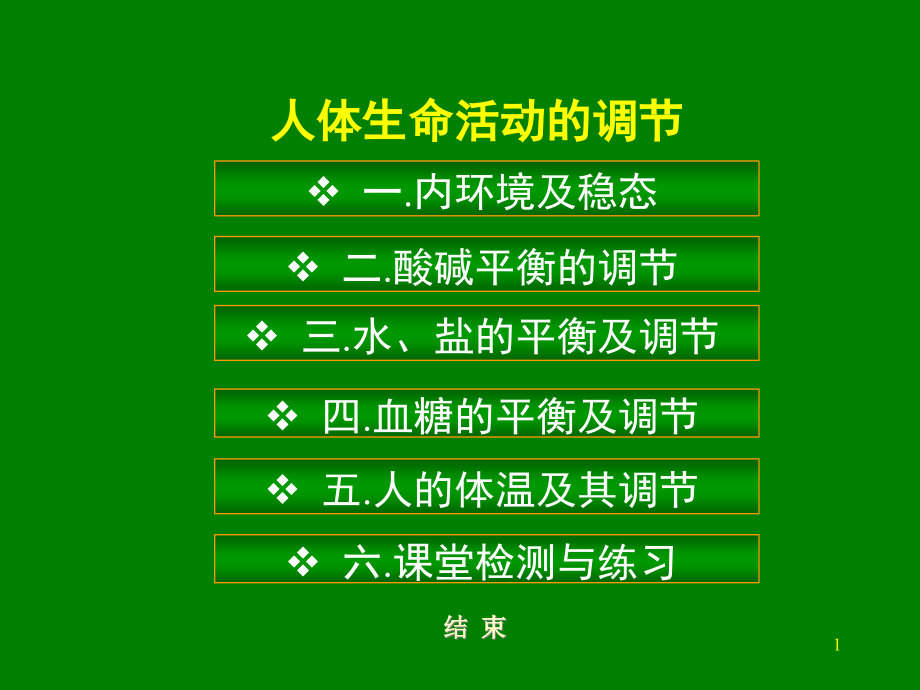 【糖尿病课件】人体生命活动的调节_第1页