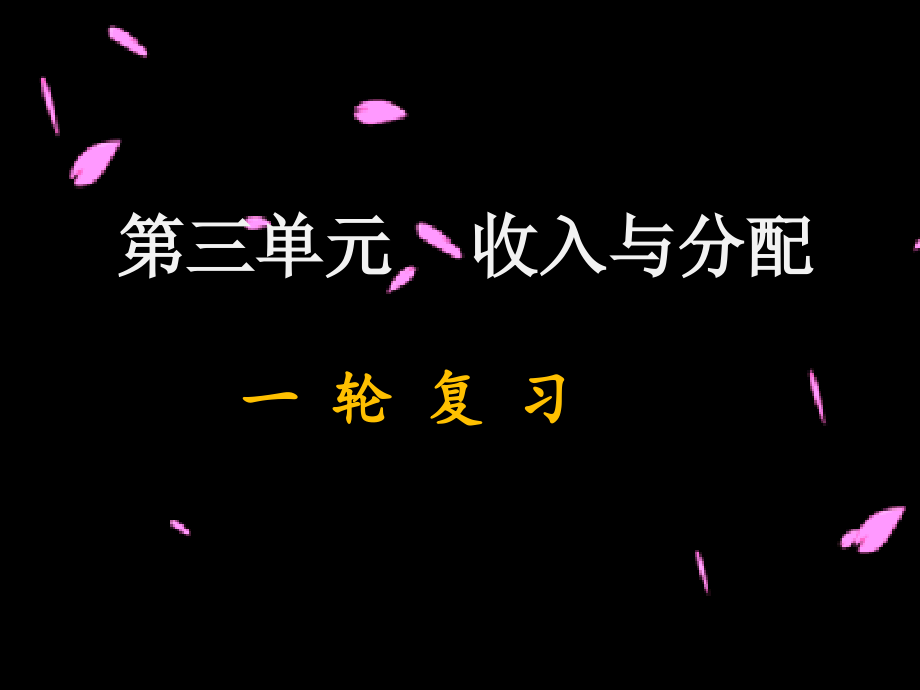 高三政治一轮复习第七课-个人收入的分配课件_第1页