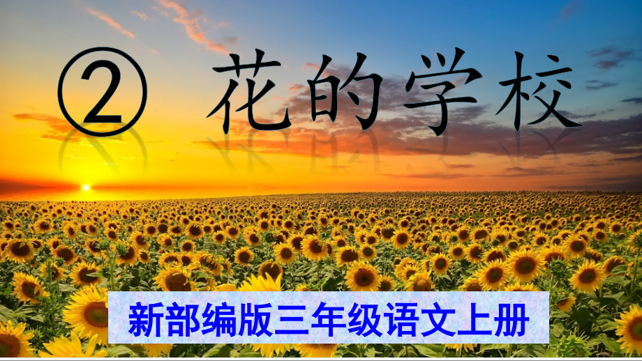 部编版三年级语文上册《花的学校》课件_第1页