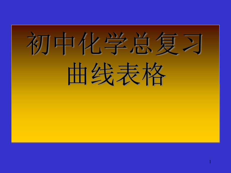 初中化学总复习曲线表格专题复习课件-人教版_第1页