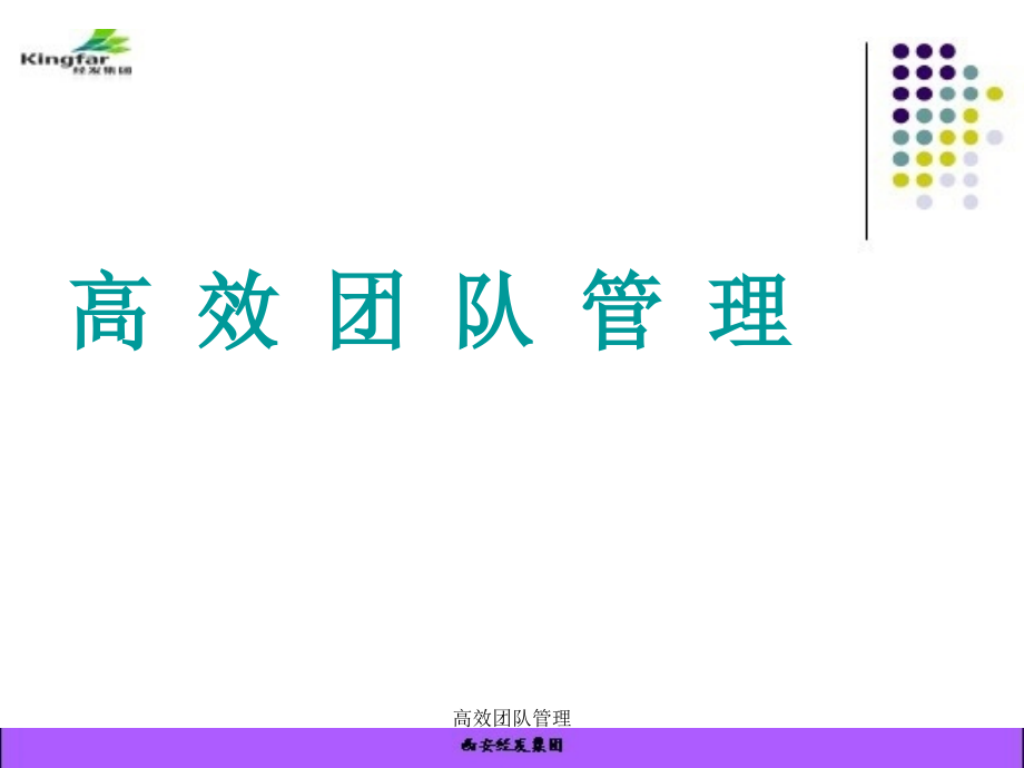 高效团队管理培训教程课件_第1页