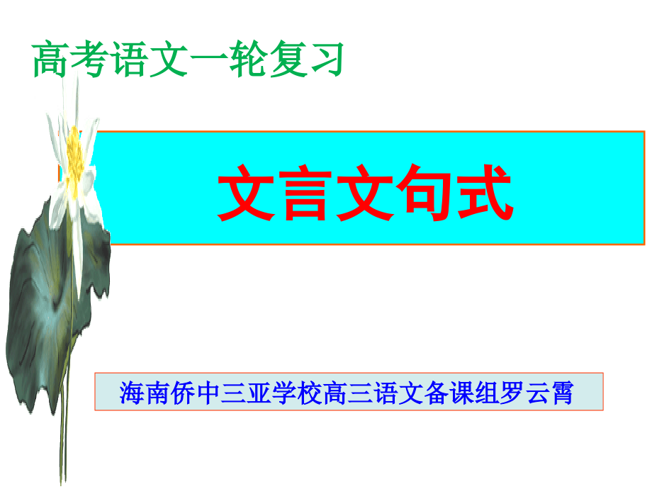 高考语文一轮复习之文言句式课件_第1页