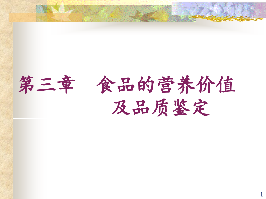 高级食品营养学全套——第3章-课件_第1页