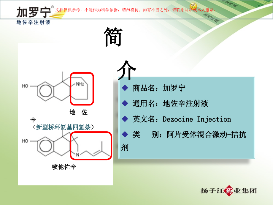 加罗宁地佐辛注射液培训课件_第1页