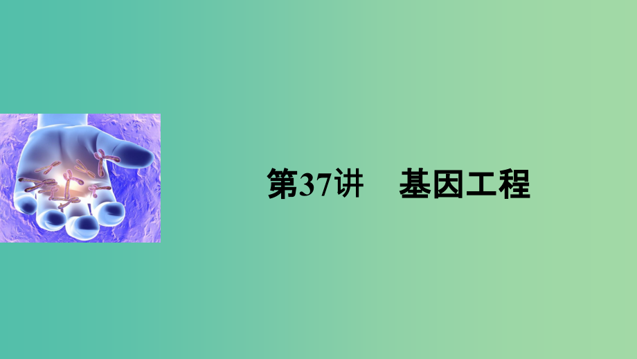 高考生物一轮复习-第十单元-现代生物科技专题-第37讲-基因工程课件-新人教版_第1页